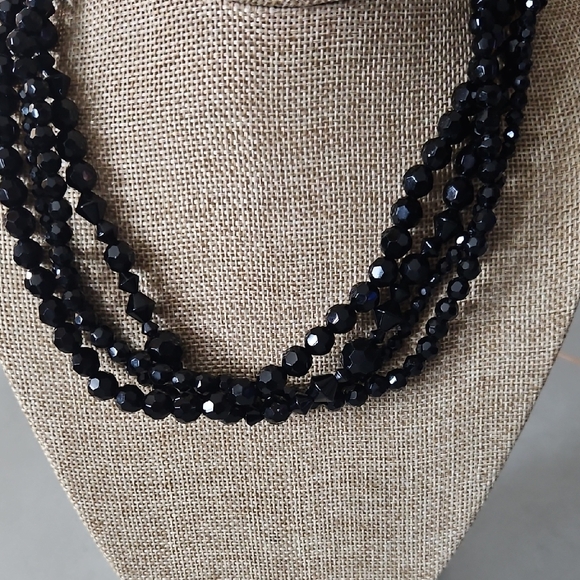 Source Unknown Multi-Strand Black Necklace - Picture 2 of 7